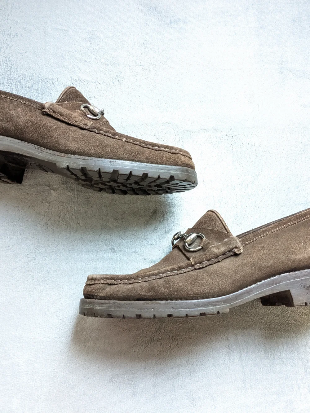 Gucci Horsebit Loafers Brown 10 Men's Suede Leather